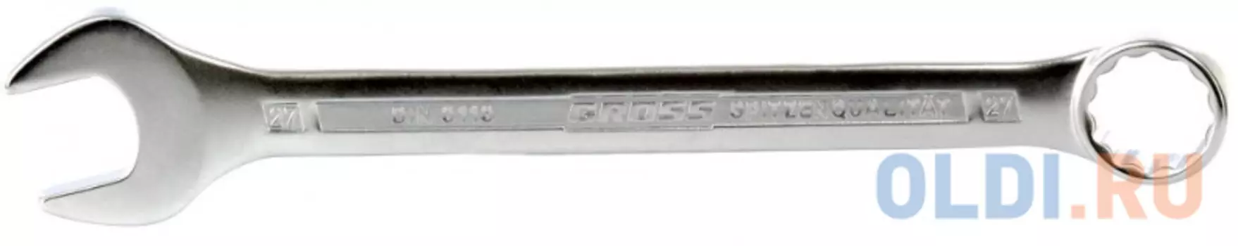 Ключ комбинированный 27 мм, CrV, холодный штамп // Gross