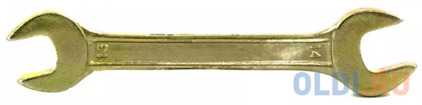 Ключ рожковый, 13 х 14 мм, желтый цинк// Сибртех