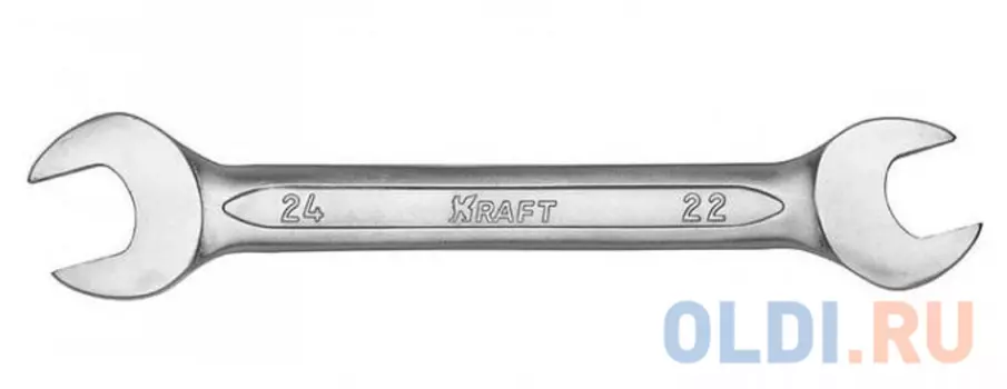 Ключ рожковый KRAFT КТ 700534 (22 / 24 мм) хром-ванадиевая сталь (Cr-V)