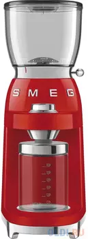 Кофемолка SMEG/ Стиль 50-х, Кофемолка с коническими жерновами, красный