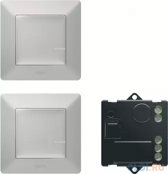 Коллекция умных устройств Valena Life with NETATMO. Пакет для управления освещением c 2х мест. Микромодуль реле 300 Вт 240В + два умных беспроводных 1