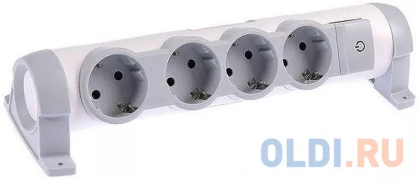 Колодка LEGRAND Комфорт 212678 4x2К+З поставляется без кабеля бело-серый