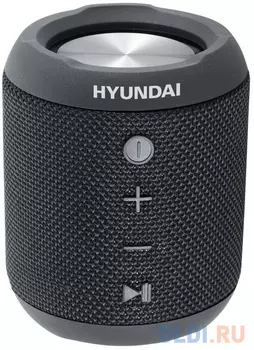 Колонка порт. Hyundai H-PAC300 черный 7W 1.0 BT/3.5Jack/USB 10м