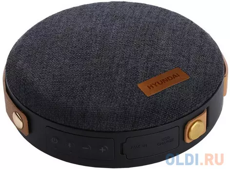 Колонка порт. Hyundai H-PAC500 черный 8W 1.0 BT/3.5Jack 10м 2200mAh