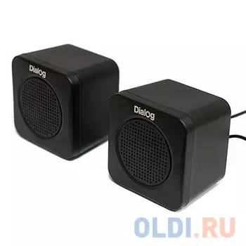 Колонки Dialog Colibri AC-01UP BLACK - 2.0, 1W RMS, черные, питание от USB