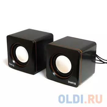 Колонки Dialog Colibri AC-04UP BLACK-ORANGE - 2.0, 6W RMS, черно-оранжевые, пит. от USB