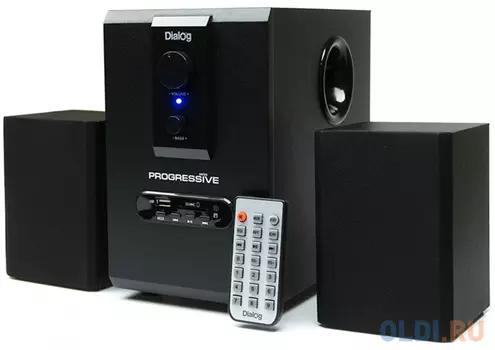 Колонки Dialog Progressive AP-150 BLACK - 2.1, 30W+2*15W RMS, USB+SD reader