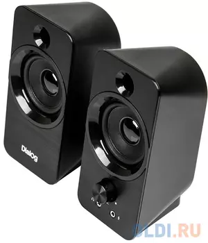 Колонки Dialog Stride AST-17UP черные 2.0 (10W RMS, PhoneOut, Mic In,USB)