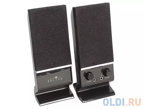 Колонки Oklick OK-115U 2.0 black 6W портативные