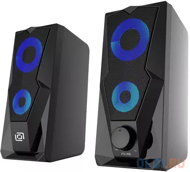 Колонки Oklick OK-127 2.0 черный 6Вт