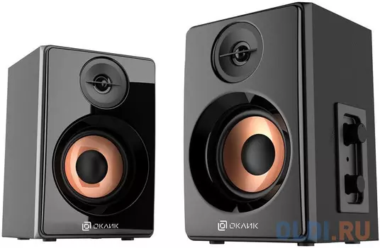 Колонки Oklick OK-163 2.0 черный 6Вт