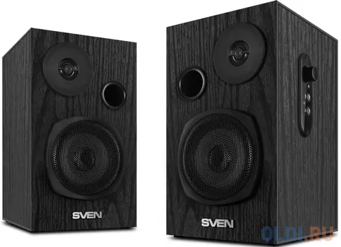 Колонки SVEN SPS-585 2.0 чёрные (2x10W, USB, дерево)