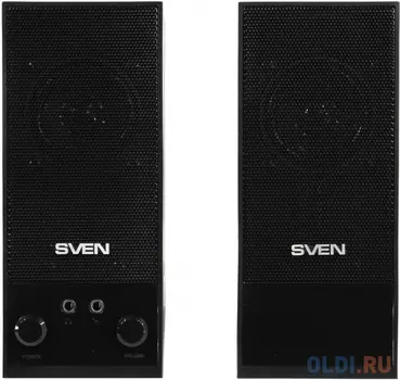 Колонки Sven SPS-604 2х2Вт черные выход на наушники 2х10Вт 2х полосные черные выход на наушники