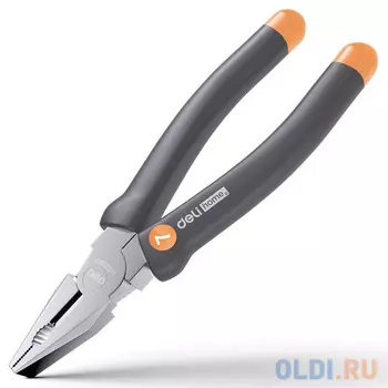 Комбинированные плоскогубцы Home Series Gray Deli HT2007C 180мм, эксклюзивный дизайн, рукоятка из высококачественного софттач пла