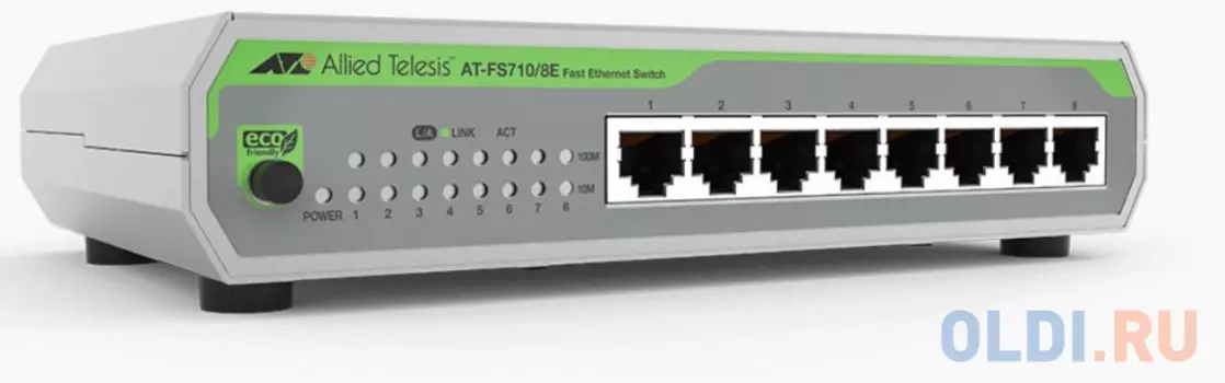 Коммутатор Allied Telesis AT-FS710/8E-60 8x100Mb неуправляемый