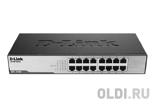 Коммутатор D-Link DES-1016D/H1A 16x100Mb неуправляемый