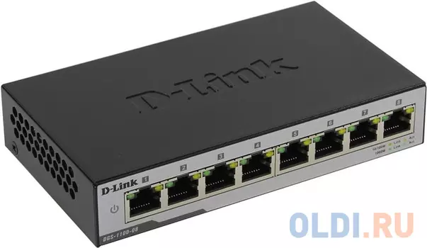 Коммутатор D-LINK DGS-1100-08/B1A управляемый 8 портов 10/100/1000Mbps