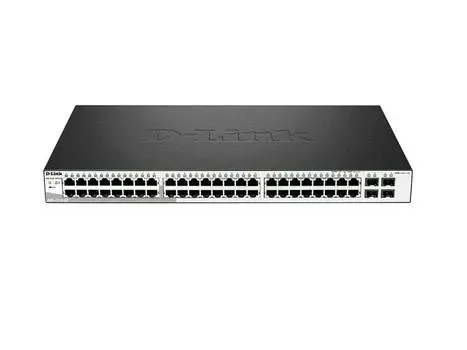 Коммутатор D-LINK DGS-1210-52/C1A управляемый 48 портов 10/100/1000Mbps + 4 порта SFP