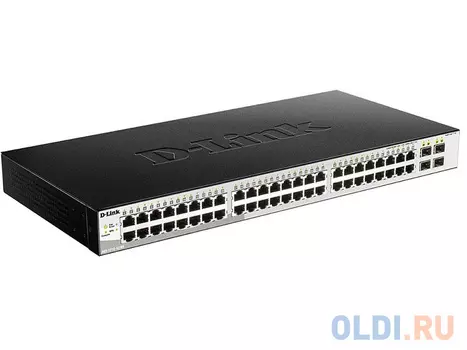Коммутатор D-LINK DGS-1210-52/ME/B1A Коммутатор D-Link DGS-1210-52/ME/B1A Управляемый коммутатор 2 уровня с 48 портами 10/100/1000Base-T и 4 портами 1