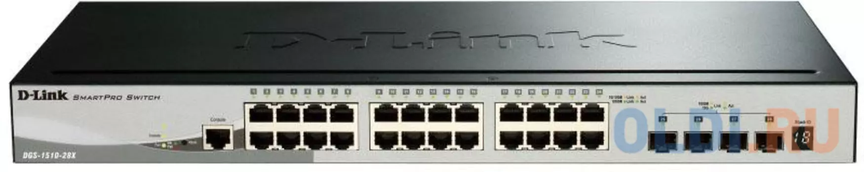 Коммутатор D-Link DGS-1510-28X 24G 4SFP+ настраиваемый