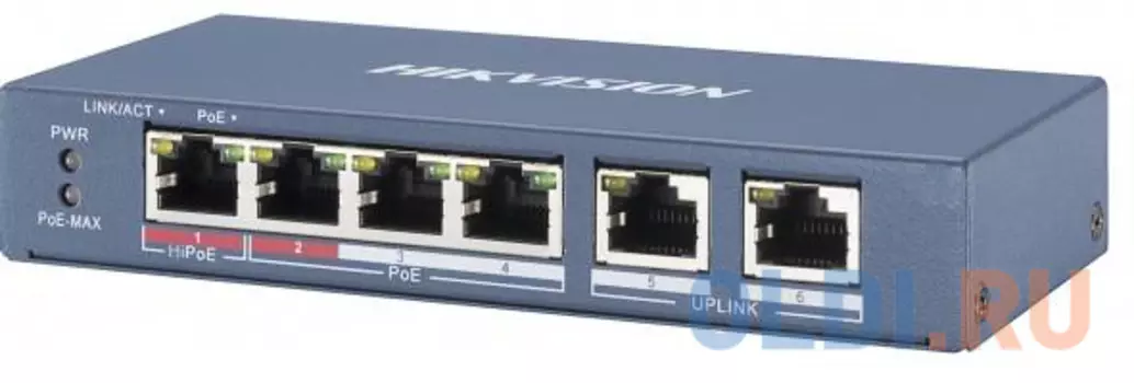 Коммутатор Hikvision DS-3E0106HP-E