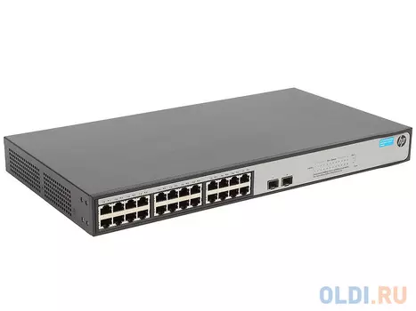 Коммутатор HP 1420-24G-2SFP+ 10G Uplink Switch (JH018A) Неуправляемый коммутатор 24*1Гб/c, 2*SFP+ , без вент.