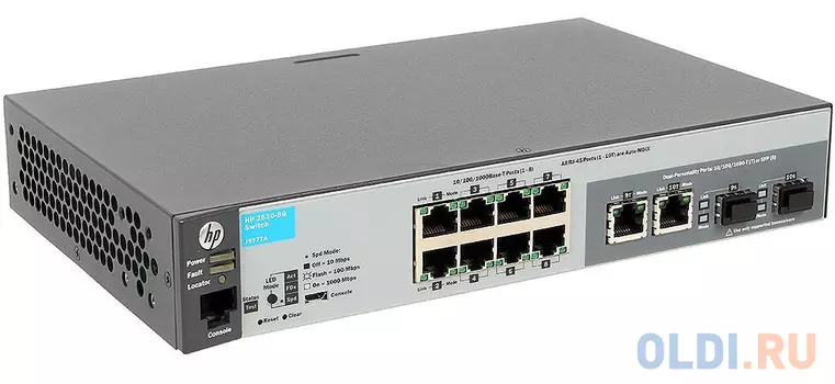 Коммутатор HP 2530-8G (J9777A) Управляемый коммутатор Layer 2 с 8 портами 10/100/1000 и 2 портами двойного назначения.