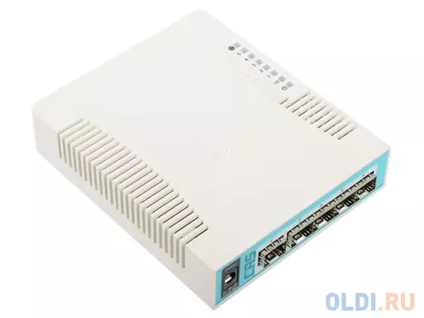 Коммутатор MikroTik CRS106-1C-5S Cloud Router Switch 106-1C-5S with QCA8511 400MHz CPU, 128MB RAM, lx Combo port (Gigabit Ethernet or SFP), 5 x SFP ca