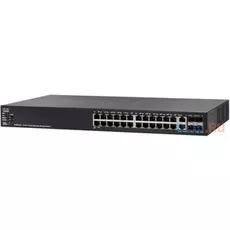 Коммутатор [SF550X-24P-K9-EU] Cisco SB SF550X-24P 24-port 10/100 PoE Stackable Switch