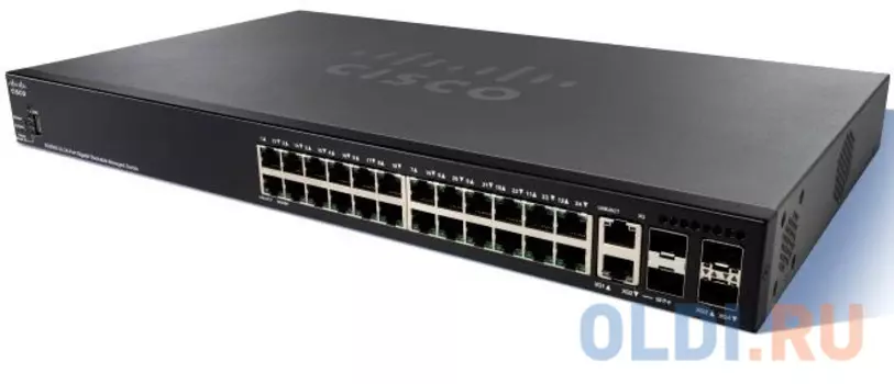 Коммутатор [SG350X-24PD-K9-EU] Cisco SB SG350X-24PD 24-Port 2.5G PoE Stackable Managed Switch