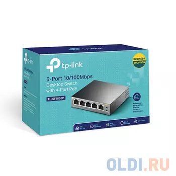 Коммутатор TP-LINK TL-SF1005P 5-портовый 10/100 Мбит/с настольный коммутатор с 4 портами PoE