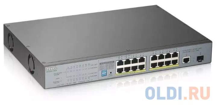 Коммутатор Zyxel GS1300-18HP-EU0101F 17G 1SFP 16PoE+ 170W неуправляемый