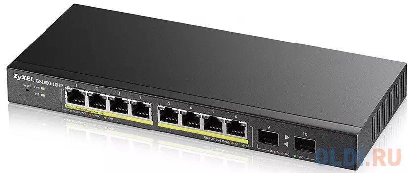 Коммутатор Zyxel GS1900-10HP-EU0101F управляемый 10 портов