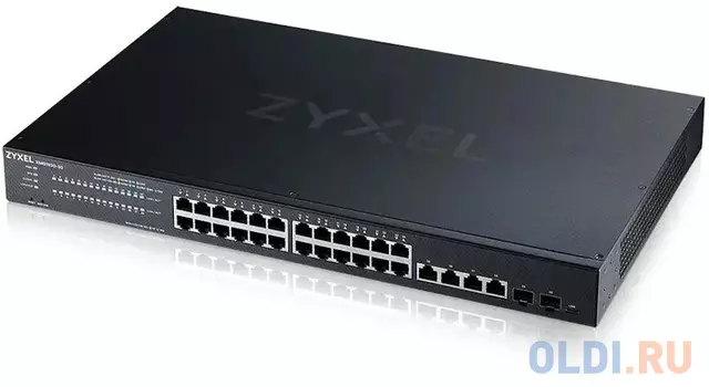 Коммутатор/ Zyxel NebulaFlex XMG1930-30 Hybrid Smart L2+ Switch, rack 19", 24xRJ-45: 1/2.5G, 4xRJ-45: 1/2.5/5/10G, 2xSFP+, standalone/cloud manag
