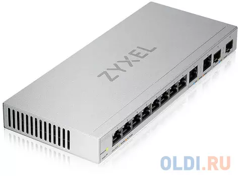 Коммутатор/ Zyxel XGS1210-12 Multi-Gigabit Smart L2 Switch, 8xGE, 2x1/2.5GE, 2xSFP+, Desktop, Silent