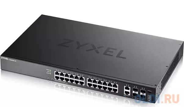 Коммутатор/ Zyxel XGS2220-30F L3 Access switch , rack 19", 24xSFP, 2xRJ-45: 1/2.5/5/10G, 4xSFP+, standalone/cloud management