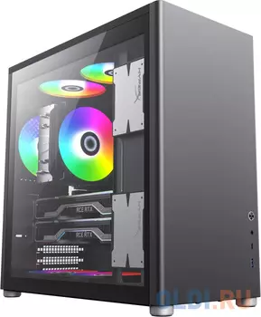 Компьютерный корпус, без блока питания ATX/ Gamemax Spark Pro Black ATX case, black, w/o PSU, w/1xUSB3.0+1xType-C, 1xCombo Audio