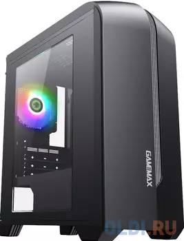 Компьютерный корпус, без блока питания mATX/ Gamemax Centauri BG H601 mATX case, black, w/o PSU, w/1xUSB3.0+1xUSB2.0+HD-Audio, w/1x12mm Blue Led fan