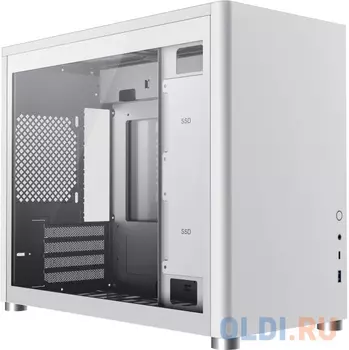Компьютерный корпус mATX/ Gamemax Spark Full White mATX case, white, PSU, w/1xUSB3.0+1xType-C, 1xCombo Audio