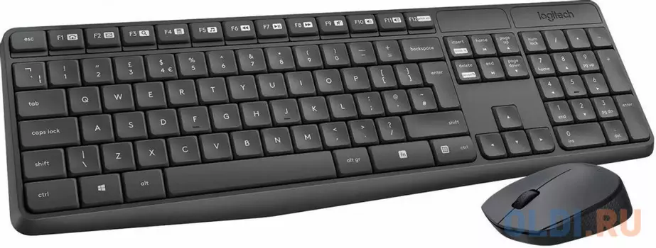 Комплект беспроводной клавиатура+мышь Logitech MK235 Серый (920-007949) РФ