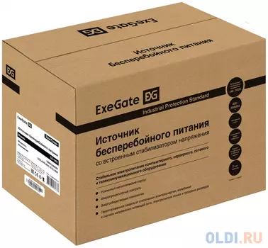 Комплект ИБП EX295987RUS + батарея 33Aч EX285664RUS 2шт (инвертор, синус, для котла) ExeGate SineTower SZ-1000.LCD.AVR.2SH.1C13.USB <1000VA/800W, ч