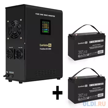 Комплект ИБП Exegate FineSine SX-2000.LCD.AVR.2SH 2000VA