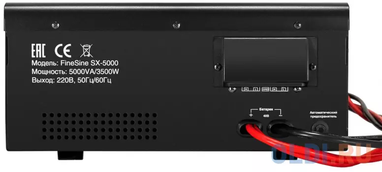 Комплект ИБП EX296004RUS + батарея 33Aч EX285664RUS 4шт (инвертор, синус, для котла, настенный) ExeGate FineSine SX-5000.LCD.AVR.2SH.T <5000VA/3500