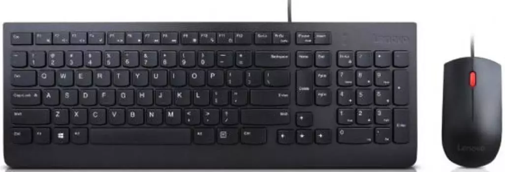 Комплект Lenovo Essential Wired Combo Black USB 1600dpi, 2 кнопки + колесо