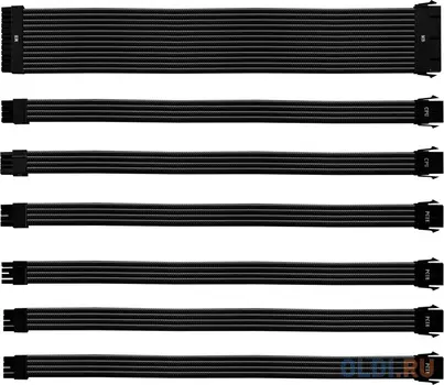 Комплект моддинг кабелей Cooler Master (черный)/ Cooler Master Extension Cable BK GL (PVC)