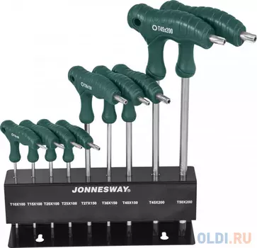 Комплект угловых ключей JONNESWAY H10MT09S Т10-Т50, 9 предметов