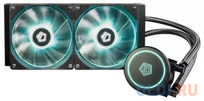 Комплект водяного охлаждения ID-COOLING AURAFLOW X 240 LGA2066/2011/1366/1151/50/55/56/TR4/AM4/FM2/+/FM1/AM3/+/AM2/+/ (6шт/кор,TDP 250W, RGB FAN and PUMP, PWM, DUAL FAN 120mm) RET