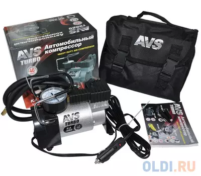 Компрессор AVS Turbo AVS KA580 12В 14А 150Вт 10атм 40л/мин -35С+80С 1.9кг