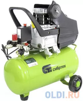 Компрессор воздушный КК-1100/22, 1,1 кВт, 135 л/мин, 22 л, прямой привод, масляный// Сибртех