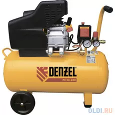 Компрессор воздушный PC 50-260, 1.8 кВт, 260л/мин, 50л, 10 бар// Denzel